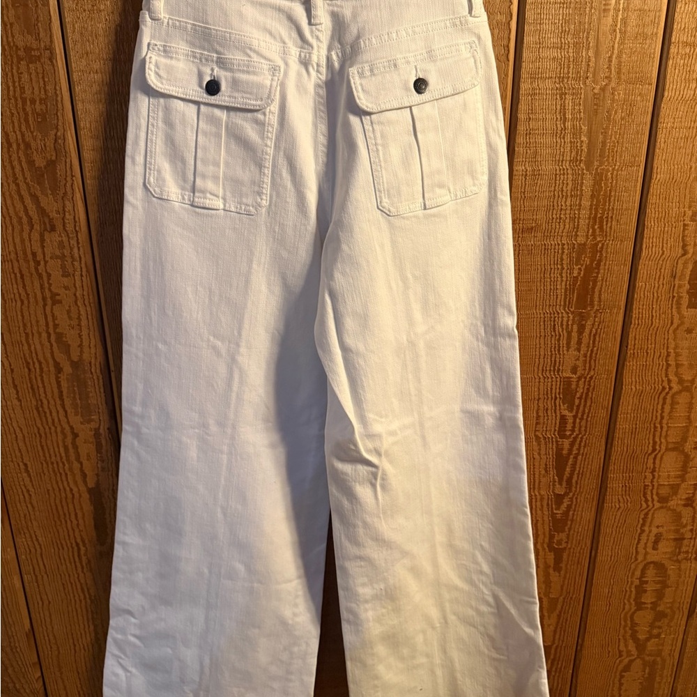 Johnny Was Braided Wide Leg Pants - White size 27 NWT - Picture 7 of 9